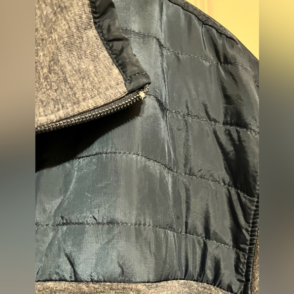 Eddie Bauer Blue and Gray Quarter-Zip Pullover Adult Size XL - Picture 5 of 10